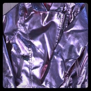 Tutu Couture Metallic Pink Faux Leather Jacket